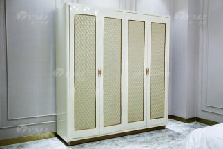 水多视频直播别墅家具品牌轻奢后现代风卧室四门衣柜