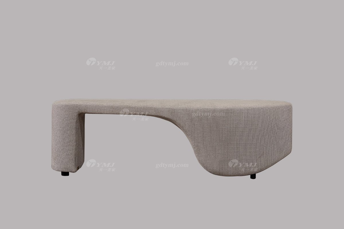 水多视频直播别墅会所家具品牌极简轻奢北欧家具时尚创意真皮卧室大床系列床尾凳