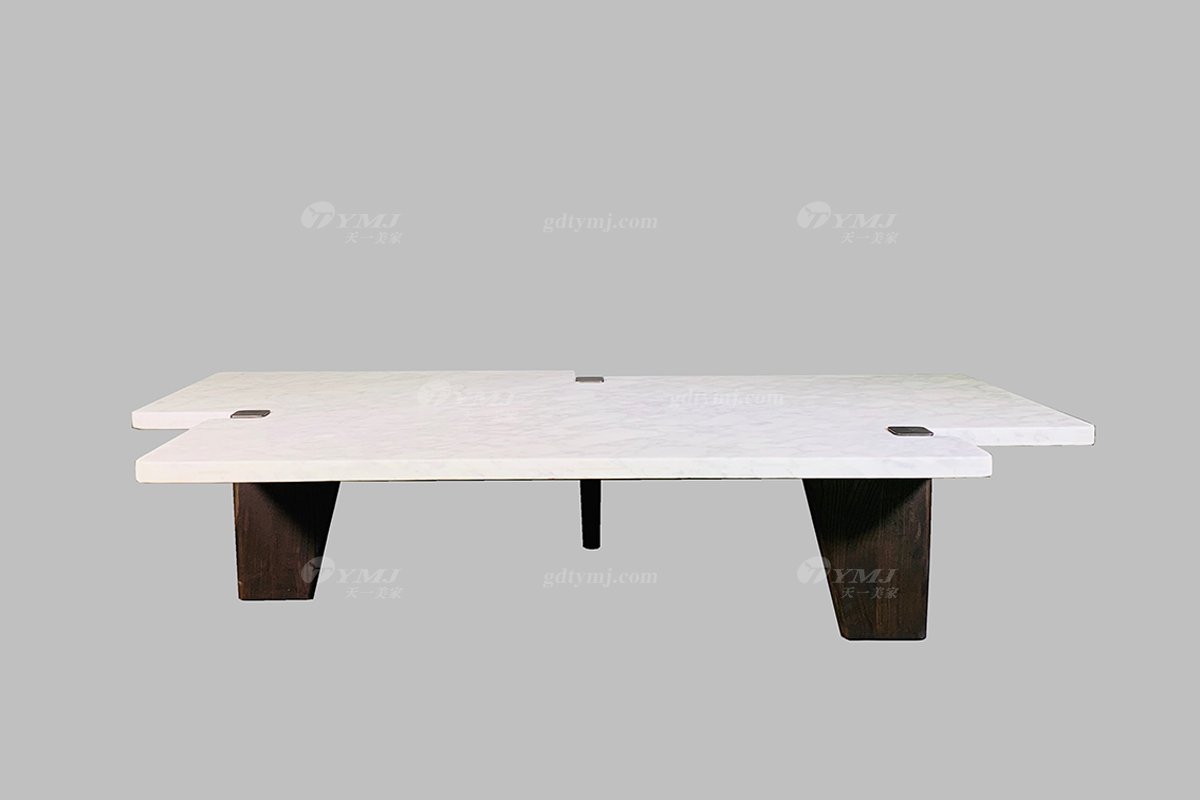 意式极简风格水多视频直播别墅会所家具品牌现代轻奢客厅大理石茶几LT1705-1茶几1