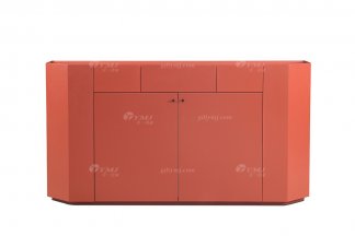 意式极简风格水多视频直播别墅会所家具品牌现代轻奢餐厅红烤漆餐边柜