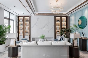 江苏扬州现代轻奢别墅家具样板间项目实景案例实景完工展示！
